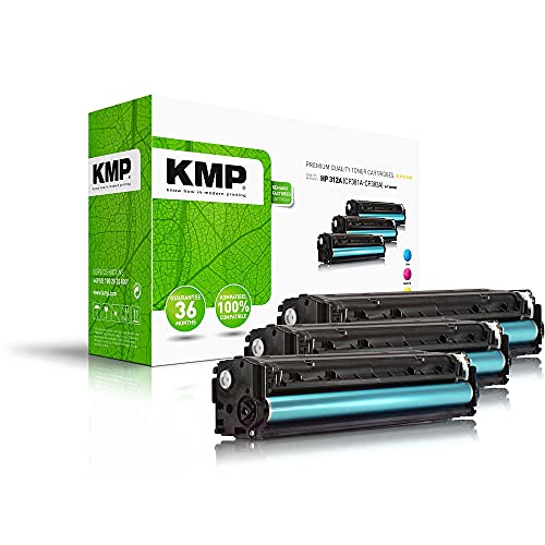 KMP H-T189CMY Toner Kombi-Pack ersetzt HP HP 312A (CF381A, CF383A, CF382A) Cyan, Magenta, Gelb Kompa
