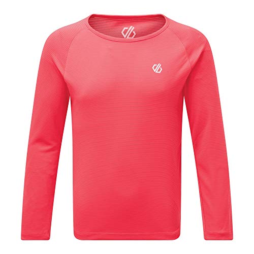 Dare 2b Kinder Elate Lightweight Fast Wicking Quick Drying Anti-Bacterial Baselayer Set, neon pink, 14 Jahre