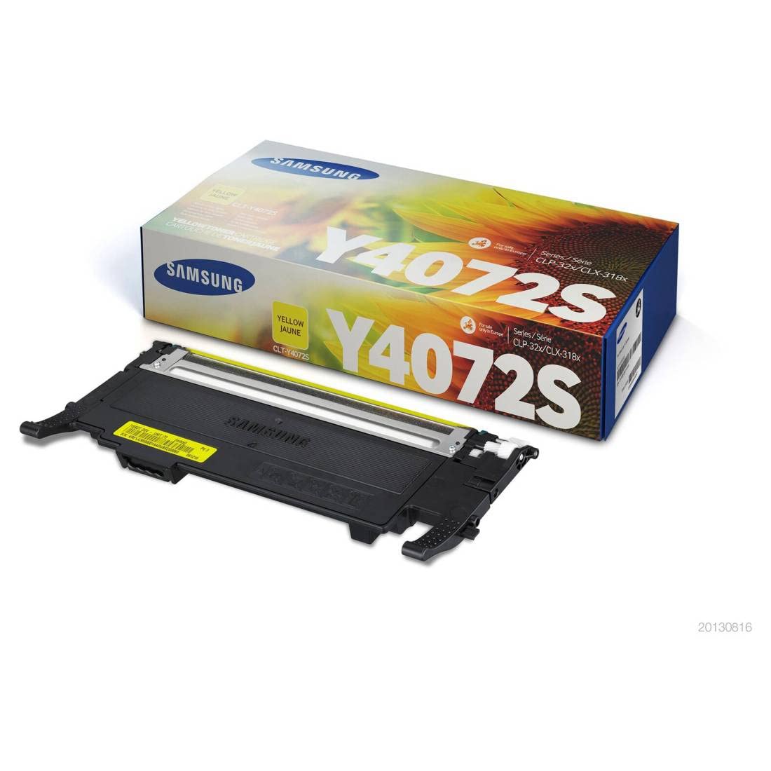 Samsung CLT-Y4072S Tonerkartusche 1000páginas gelb Tonerkassette – für Laserdrucker (Patrone, gelb, Laser, Samsung CLP-320, CLP-325, CLX-3185, Schwarz, Gelb)