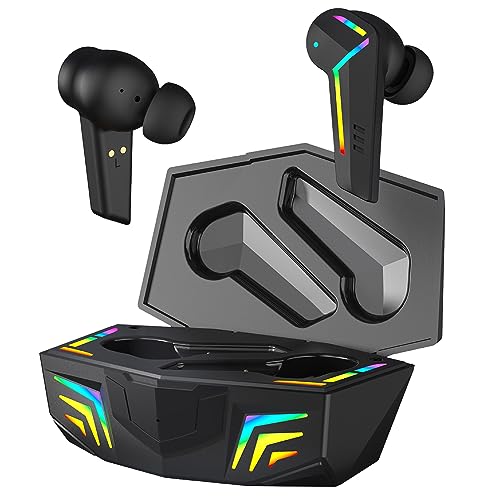 In Ear Kopfhörer Bluetooth | Bluetooth Kopfhörer | Bluetooth Kopfhörer kabellos | Kinder Gaming Bluetooth Kopfhörer | Wireless Earbuds | RGB Gaming Beleuchtung | Mobile Gaming Kopfhörer