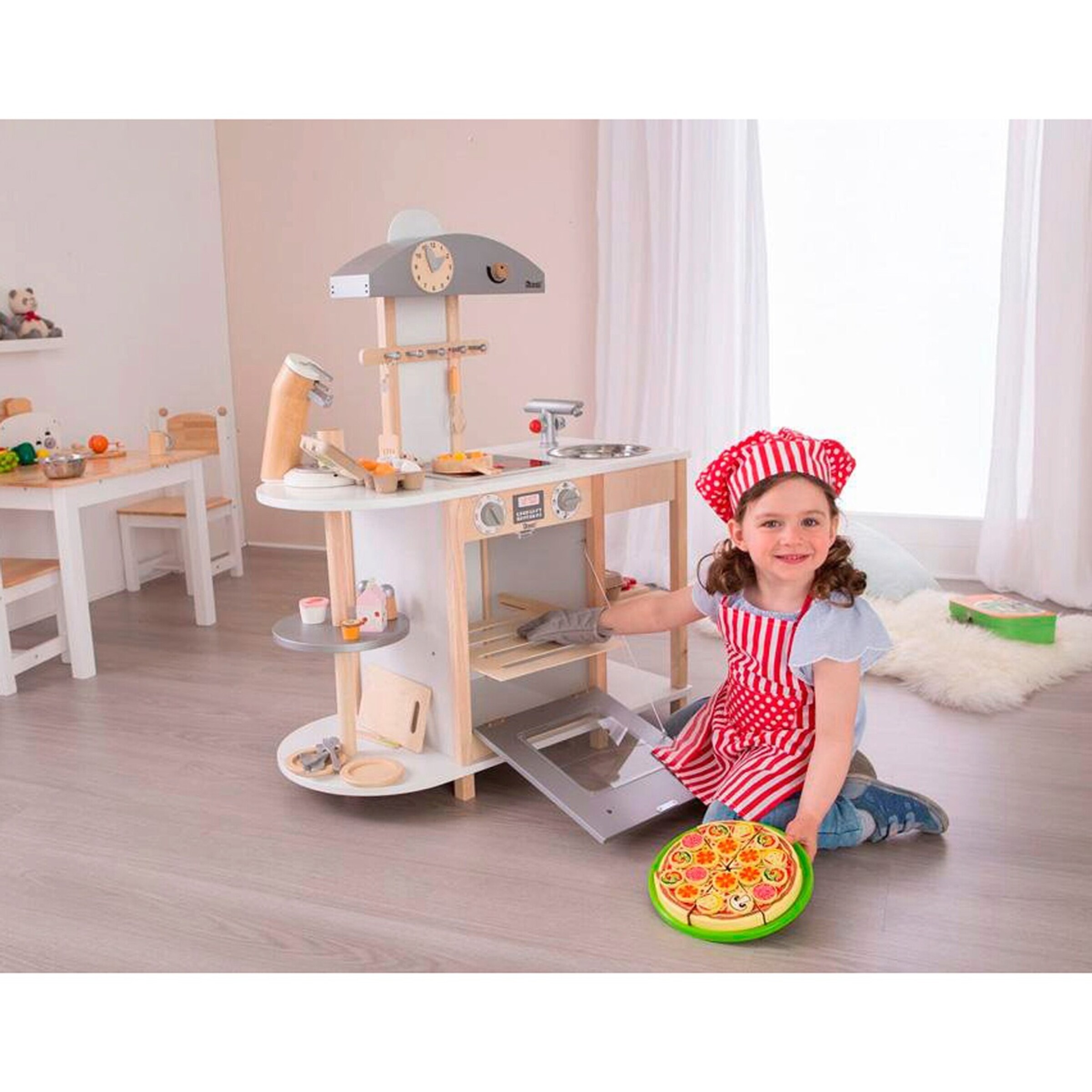 Howa Kinderküche Deluxe mit LED Kochfeld aus Holz 2