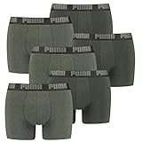 PUMA 6 er Pack Boxer Boxershorts Men Herren Unterhose Pant Unterwäsche, Farbe:038 - Green Melange, Bekleidungsgröße:S
