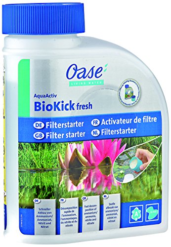 OASE 43145 AquaActiv BioKick Fresh 500 ml für 10.000 l - Filterbakterien Starterbakterien für Teich Fischteich Gartenteich Schwimmteich