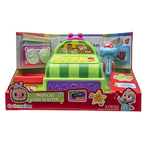 CoComelon JWC0243 Musikkasse mit Lichtern und Geräuschen - JWC0243-Spielzeug für Kinder, Kleinkinder und Vorschüler, versch