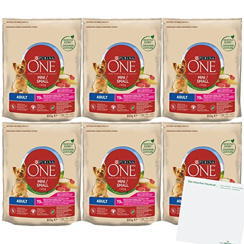 usy Purina One Dog Mini Adult Rind&Reis 6er (6x800g Packung) Block