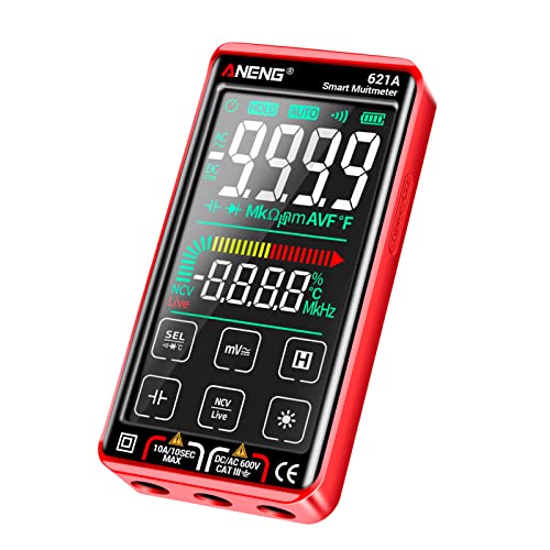 ANENG 621A Touchscreen Intelligentes Digitalmultimeter 9999 Zählt Auto Range Wiederaufladbares tragbares NCV-Universalmessgerät Voltmeter Amperemeter