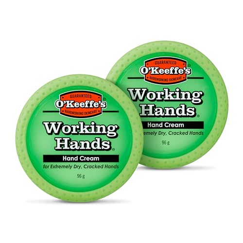 O'Keeffe's Working Hands, 96g Tiegel 2 Pack - Handcreme für extrem trockene, rissige Hände | Erhöht sofort den Feuchtigkeitsgehalt, bildet eine Schutzschicht und verhindert Feuchtigkeitsverlust