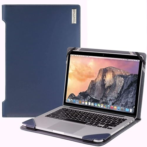 Broonel - Profile Series - Blau Leder Laptop Fall/Hülle Kompatibel mit dem Dell Latitude 3440 14" Laptop