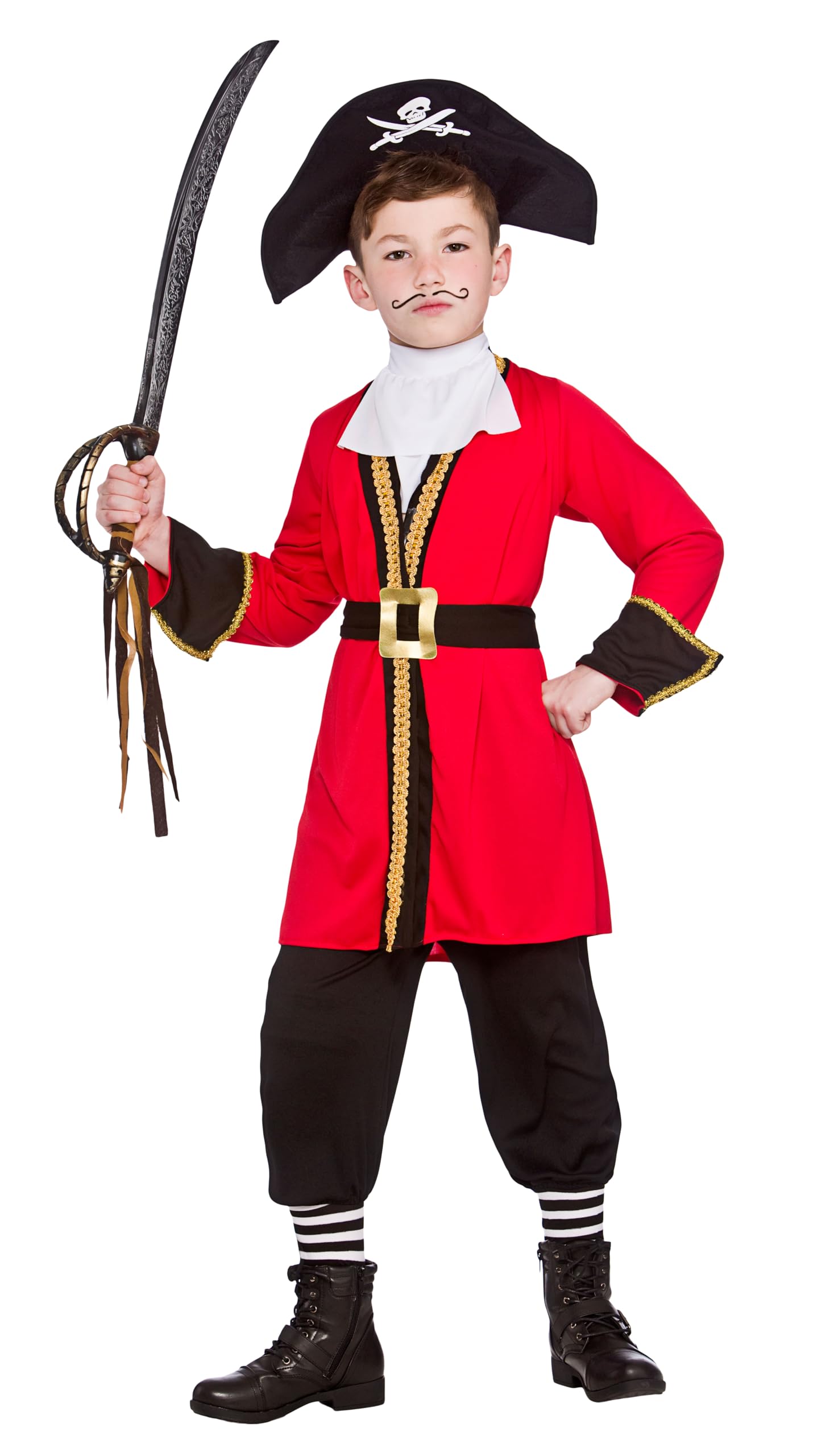Pirate Captain (8-10) - Kids Fancy Dress Costume