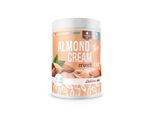 ALLNUTRITION DELICIOUS LINE Almond Cream - Zuckerfreie Mandelcreme - Glatte Mandel-Creme - 100% Geröstete Mandeln - Veganer Brotaufstrich - Kalorienarme Süßigkeiten - Gesunder Snack - Crunch - 1000g