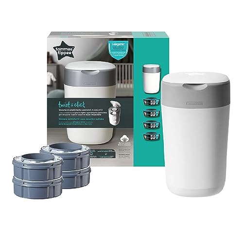 Tommee Tippee Poubelle à Couches Twist & Click + 4 Recharges Tommee Tippee
