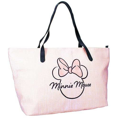 Shopping Tasche Minnie Mouse Let The Sun Shine Rosa -Einheitsgröße