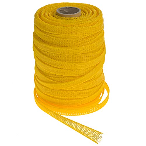 HaGa® Verpackungsnetz Netzschlauch Schutznetz Netz Ø 25-50mm gelb Länge 200m