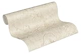 A.S. Création Vliestapete Romantico Tapete mit romantischen Rosen floral 10,05 m x 0,53 m creme grau beige Made in Germany 372244 37224-4