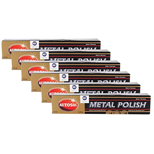 6x AUTOSOL Metal Polish Edel Chromglanz Metall Politur Chrompolitur 75 ml
