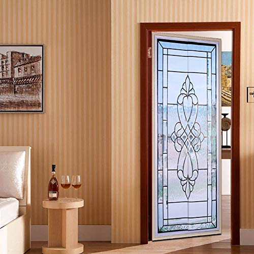 Cryfokt 2 Stück Glastür Fensterfolie Aufkleber für Wohnzimmer Badezimmer