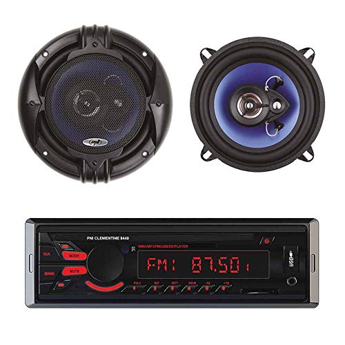 Paket Radio MP3 Autoplayer PNI Clementine 8440 4x45W USB SD AUX 12V mit Set 2 Koaxiale Autolautsprecher PNI HiFi500, 100W, 12,7 cm