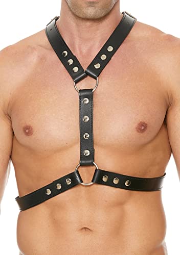 Shots - Ouch! Harness With Metal Spots - Black