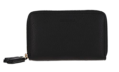 Coccinelle Geldbörse Tassel aus Leder für Damen, Farbe Schwarz, 15 x 10 x 3 cm
