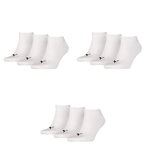 Puma unisex Sneaker Socken Kurzsocken Sportsocken 261080001 15 Paar, Farbe:Weiß, Menge:15 Paar (5 x 3er Pack), Größe:39-42, Artikel:-300 white