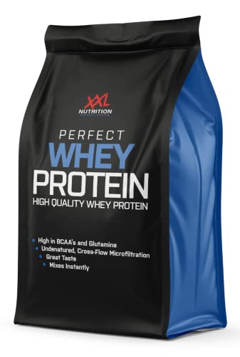 XXL Nutrition - Perfect Whey Protein - Eiweiss Pulver, Beste Qualität 100% reines Konzentrat, Mit EAA & BCAA - 78,5% Proteingehalt - 750 Gramm - Cookies & Cream