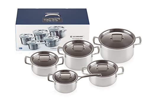 Le Creuset 3-Ply Stainless Steel Cookware Set - 5-teilig