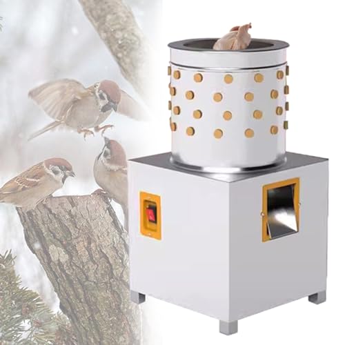 DOZPAL Mini-Zupfmaschine, Edelstahl-Federzupfmaschine für Geflügel, Wachteln, Vögel, elektrische Geflügelzupffarm, Robustes Zubehör