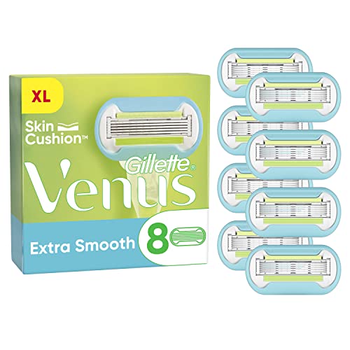 Gillette Venus Extra Smooth Rasierklingen Damen, 8 Ersatzklingen für Damenrasierer