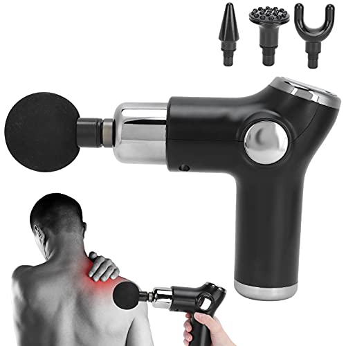 Massagepistole, 32 Positionen Einstellbar, Professionelle Muskelmassagepistole, Geräuscharm 45 DB, mit 4 Professionellen Massageköpfen für Brust, Nacken, Fußsohlen