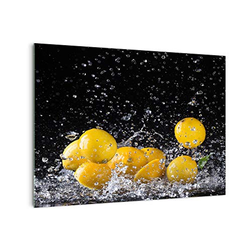DekoGlas Küchenrückwand 'Zitrone spritzt' in div. Größen, Glas-Rückwand, Wandpaneele, Spritzschutz & Fliesenspiegel