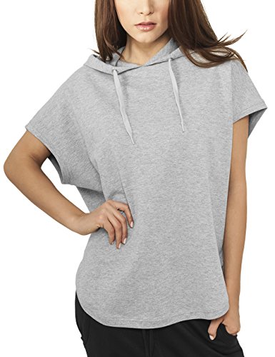Urban Classics Damen Sweatshirt Ladies Sleeveless Terry Hoody grau (Grau) Medium