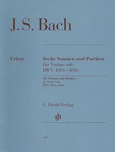 3 Sonaten + 3 Partiten Bwv 1001-1006 Vl Solo. Violine