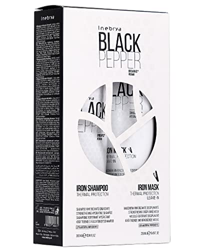 Inebrya Black Pepper Iron Kit (Iron Shampoo + Iron Mask) - 550 ml