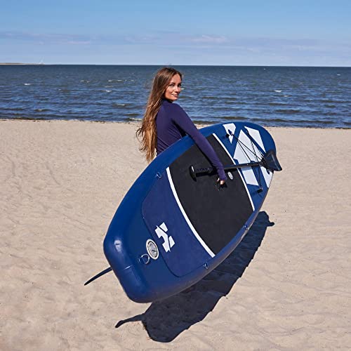 HOME DELUXE - Stand up Paddle Moana - Farbe: Blau, Länge: 320 cm, Breite 81 cm - inkl. Paddel, Reparatur Kit, Transporttasche, Luftpumpe und Sitzbänken | SUP Surfboard Paddle