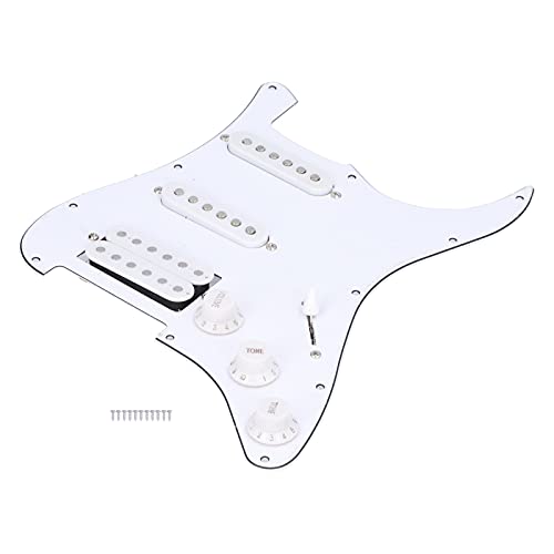Elektronisches Gitarren-Schlagbrett, verhindert Kratzer Voll ausgestattetes Musikinstrumenten-Zubehör für E-Gitarren-Teile(Weiß)