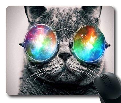 Gaming Mouse Pad Galaxy, Brille und brillenträger, Gummi - Gaming Mouse Pad / Mousepad / Mousepad