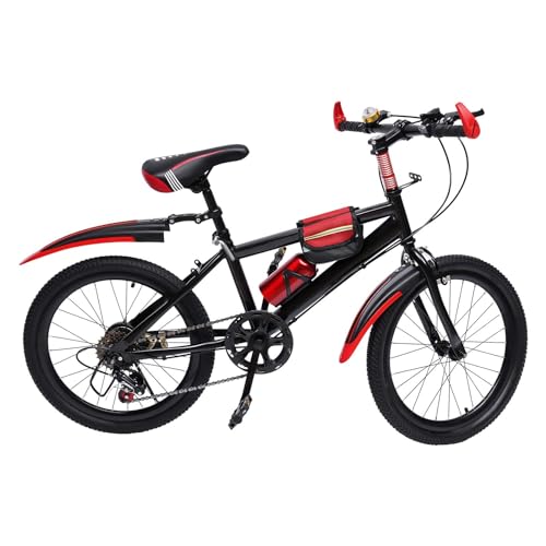 AOOUNGM Mountainbike 20 Zoll Fahrräder Stoßdämpfung Kohlenstoffstah Schaltung Mountainbike Geeignet für Erwachsene,Rot
