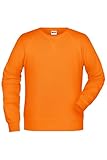 James & Nicholson Herren Raglan Sweatshirt - Sweatshirt im Raglanschnitt aus Bio-Baumwolle | Farbe: Grey-Heather | Grösse: XXL