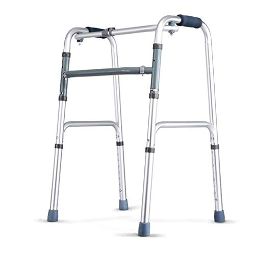 Walker Medical Deluxe Klapprollator, verstellbar, tragbar, leicht, 4 Beine | Aluminiumlegierung | Höhenverstellbar von 75–93 cm Maximale Belastung 150 kg