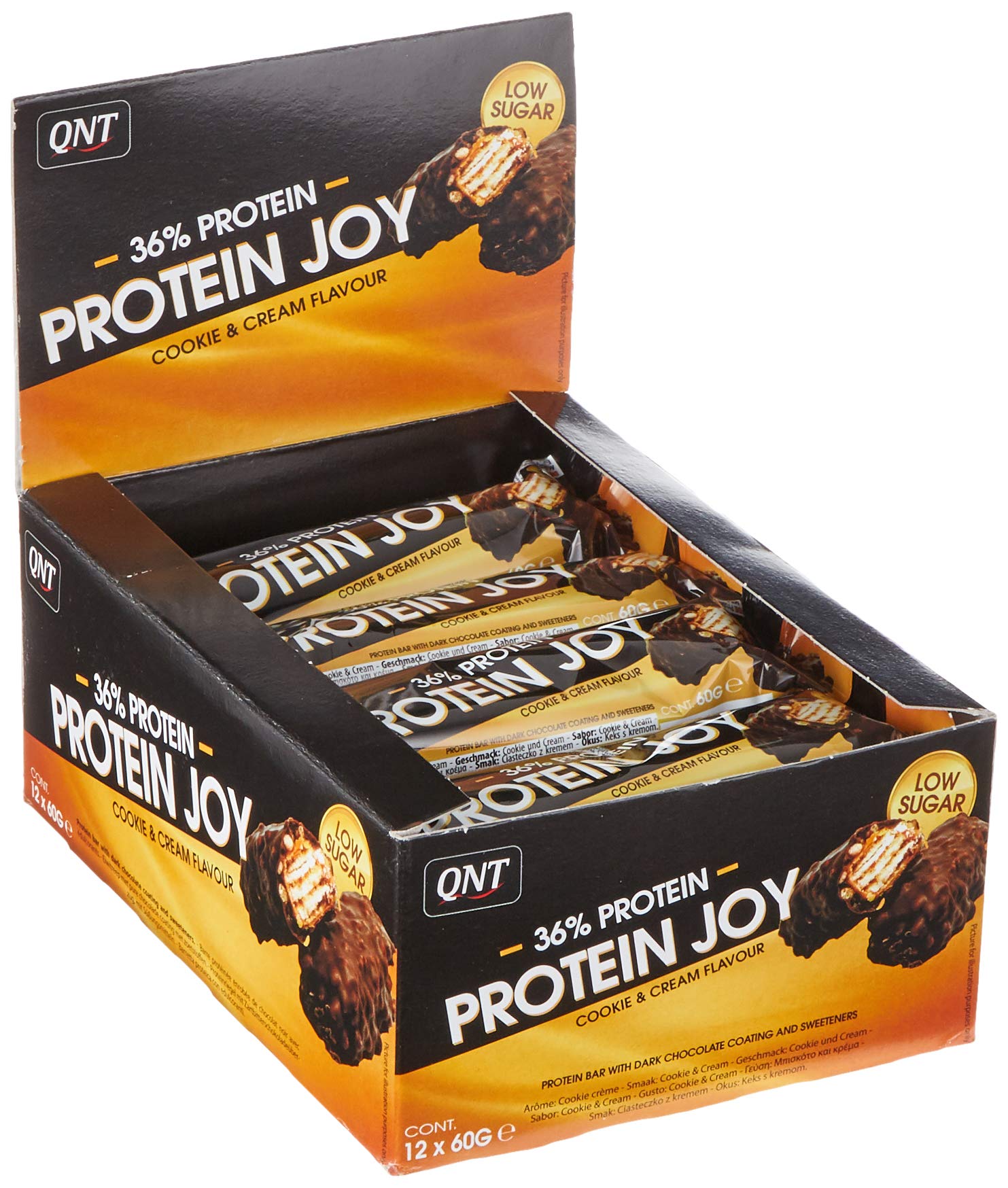 Qnt Protein Joy Bars (12x60g) Cookie & Cream, 720 g