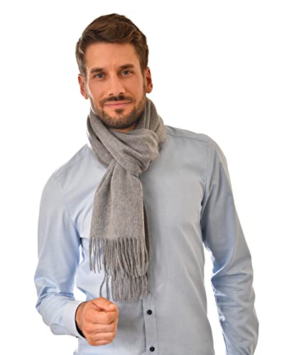 MayTree Kaschmir-Schal in verschiedenen Farben Herren und Damen, Unisex Woll-Schal aus 100% Kaschmir, einfarbig und kariert, 180 x 30 cm