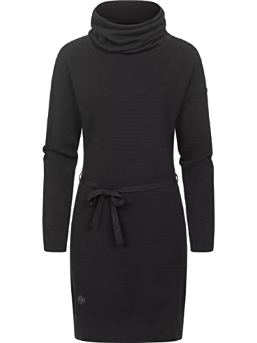 Ragwear Damen Strick Kleid Langarm Pulloverkleid Winterkleid Babett Dress Intl. Navy Gr. XL