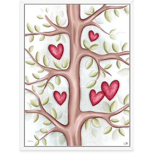 Paneel von Valenti, Motiv: Baum mit Herzen, Maße: 44 x 59 cm. Referenz: 18224 7 l.