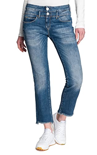 Herrlicher Damen Jeans Baby Cropped Größe 28 Blau (blau)