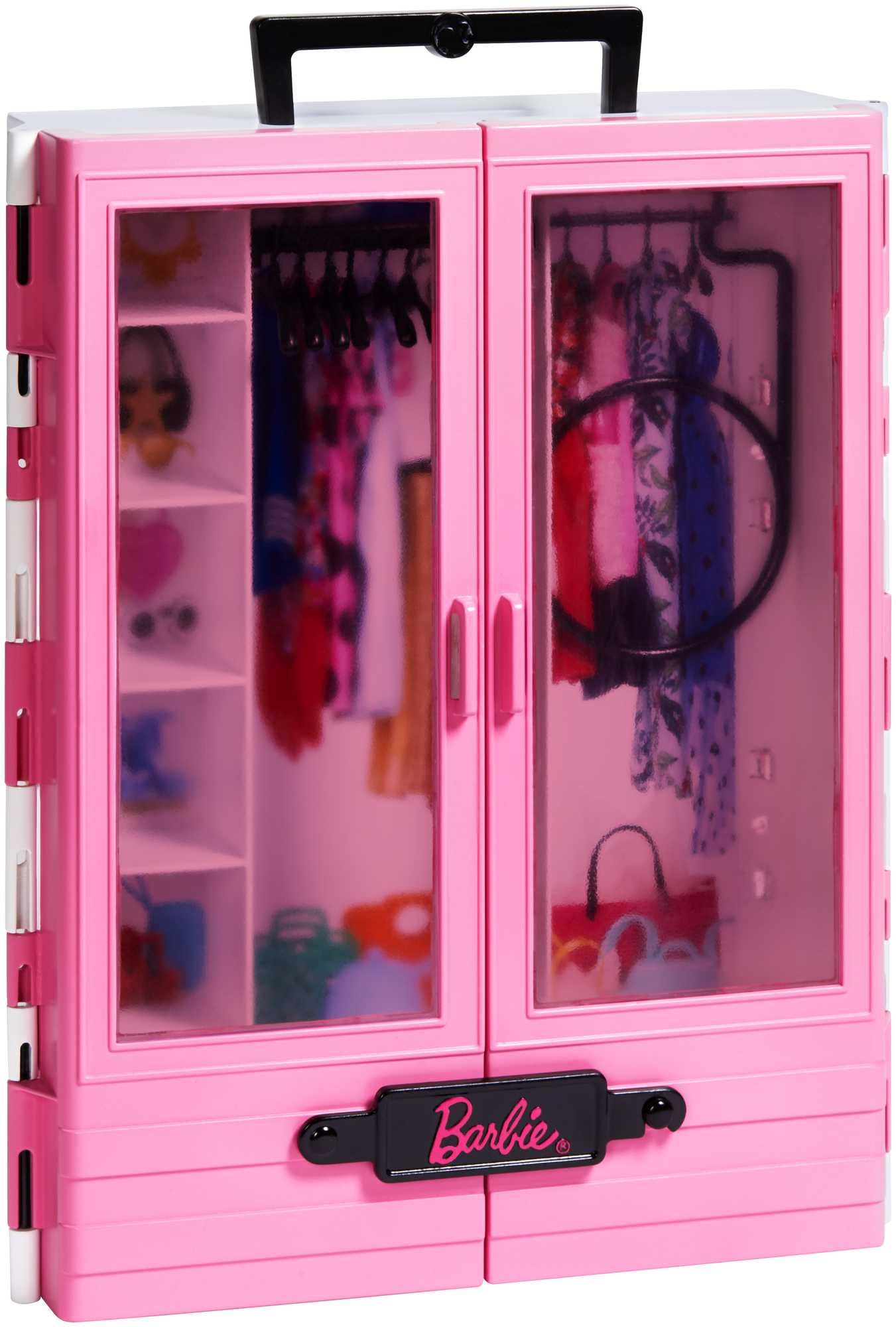 Barbie GBK11 - Traum Kleiderschrank, tragbares Modespielzeug für Kinder von 3 bis 8 Jahren