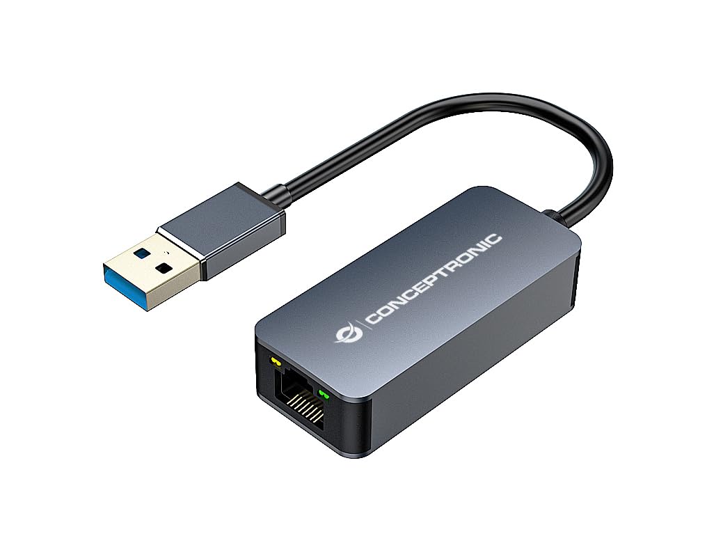 CONCEPTRONIC ABBY12G 2,5G Ethernet USB 3.0 Adapter, Wake-on-LAN, kompatibel mit Nintendo Switch