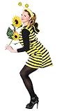 Festartikel-Müller Bienen Kostüm für Damen, Kleid mit Flügeln und Fühler (36/38)