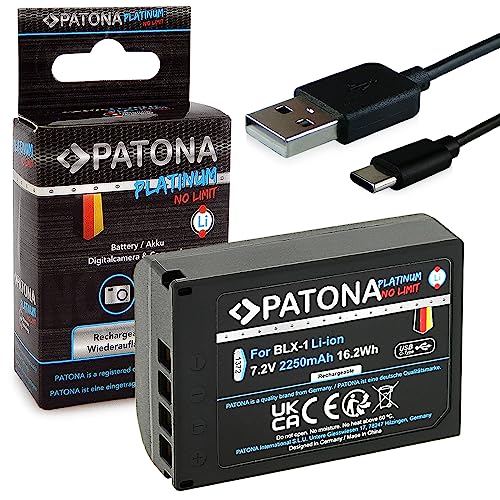 PATONA Platinum Akku BLX-1 mit USB-C Eingang Kompatibel mit Olympus OM-1 OM1