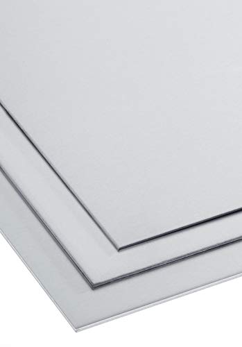 Alu Eloxiert E6/EV1 1,5mm 2mm 3mm dick Aluminium Silber Zuschnitt individuell auf Maß NEU Silber Eloxiert (500 mm x 500 mm, 2 mm)