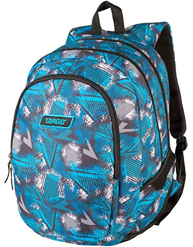 TARGET BACKPACK 3 ZIP DUEL ABSTRACT BLUE 26298